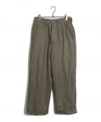 Blurred CLOTHINGブラードクロージング）の古着「ウールパンツ Wool Stripe Trousers」｜ブラウン