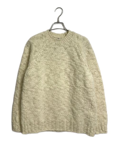 AURALEE（オーラリー）AURALEE (オーラリー) WOOL SLUB KNIT P/O スラブヤーンニット アイボリー サイズ:1の古着・服飾アイテム