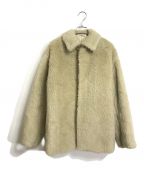 AURALEEオーラリー）の古着「SHETLAND WOOL BOA BIG BLOUSON シェットランドウールボアブルゾン」｜ベージュ