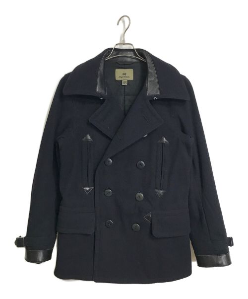 NIGEL CABOURN（ナイジェルケーボン）NIGEL CABOURN (ナイジェルケーボン) MILITARY PEA COAT ミリタリーコート　ウールコート ネイビー×ブラック サイズ:46の古着・服飾アイテム