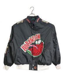 JH Design（ジェイエイチデザイン）の古着「【古着】レーシングジャケット　water melon　スイカ」｜グレー