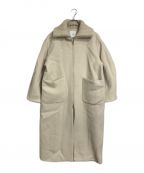 CLANEクラネ）の古着「RIB COLLAR WOOL LONG COAT」｜ベージュ