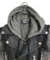 DIESEL (ディーゼル) パーカー付デニム切替ライダースジャケット D-LOSTY  ロースティー グレー サイズ:L：14000円