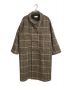 TAUPE（トープ）の古着「W Breasted Check Stand Up Coat」｜ブラウン