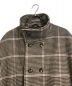 中古・古着 TAUPE (トープ) W Breasted Check Stand Up Coat ブラウン サイズ:03：15000円