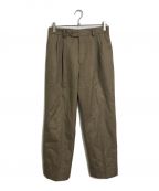 AURALEEオーラリー）の古着「BLUEFACED WOOL DOBBY SLACKS」｜ブラウン