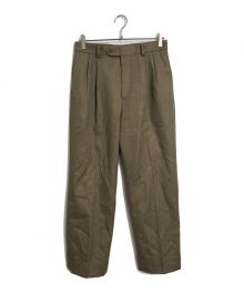 AURALEE（オーラリー）の古着「BLUEFACED WOOL DOBBY SLACKS」｜ブラウン