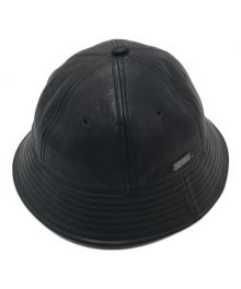 SOLARIS HATMAKERS&Co.（ソラリス ハットメーカーズ）の古着「LEATHER BUCKET HAT レザーバケットハット」｜ブラック