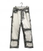 YUKI HASHIMOTOユウキハシモト）の古着「CHARCOAL PAINT PAINTER PANTS」｜ホワイト×ブラック