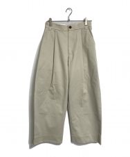 STUDIO NICHOLSON (スタジオ ニコルソン) Deep Pleat Volume Pant ベージュ サイズ:XS