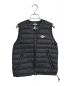 DANTON（ダントン）の古着「ダウンベスト　INNER DOWN VEST インナーダウンベスト　ナイロンベスト」｜ブラック