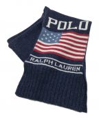 POLO RALPH LAURENポロ・ラルフローレン）の古着「星条旗マフラー」｜ネイビー