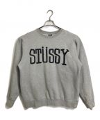 stussyステューシー）の古着「立体ワッペンロゴスウェット」｜グレー