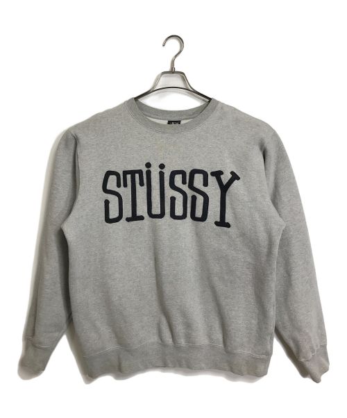 stussy（ステューシー）stussy (ステューシー) 立体ワッペンロゴスウェット グレー サイズ:Lの古着・服飾アイテム