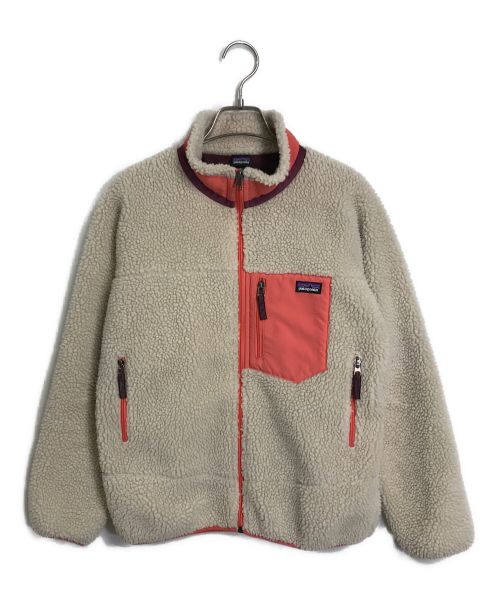 Patagonia（パタゴニア）Patagonia (パタゴニア) RETRO-X ベージュ×ピンク サイズ:キッズXLの古着・服飾アイテム