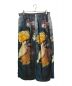 TAAKK（ターク）の古着「OIL PAINTING TROUSERS  オイルペインティングトラウザー　デザインパンツ　シルクパンツ」｜サックスブルー SAX BLUE