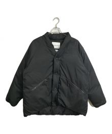 WHITE MOUNTAINEERING×TAION（ホワイトマウンテ二アニング×タイオン）の古着「ダウンジャケット TWILLED DOWN HANTEN JACKET  半纏ジャケット」｜ブラック