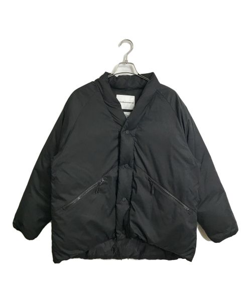 WHITE MOUNTAINEERING（ホワイトマウンテ二アニング）WHITE MOUNTAINEERING (ホワイトマウンテ二アニング) TAION (タイオン) ダウンジャケット TWILLED DOWN HANTEN JACKET  半纏ジャケット ブラック サイズ:1の古着・服飾アイテム