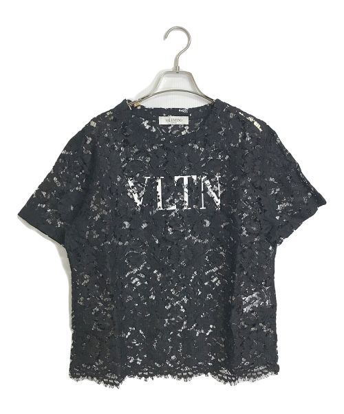 VALENTINO（ヴァレンティノ）VALENTINO (ヴァレンティノ) コットン×レーヨン×ナイロン Tシャツ ブラック サイズ:Sの古着・服飾アイテム