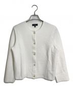 theoryセオリー）の古着「Wooster Crepe Knit Button FRT Cardi ニットカーディガン　01-4103725」｜ホワイト