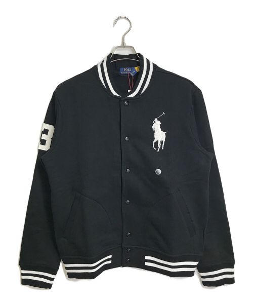 POLO RALPH LAUREN（ポロ・ラルフローレン）POLO RALPH LAUREN (ポロ・ラルフローレン) スウェットベースボールジャケット　アウター　DRESSTERIOR MEN取扱 完売品 ブラック サイズ:Mの古着・服飾アイテム