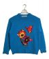 Soe（ソーイ）の古着「INTARSIA KNIT FLOWER インターシャニット　ローゲージニット　花柄」｜ブルー