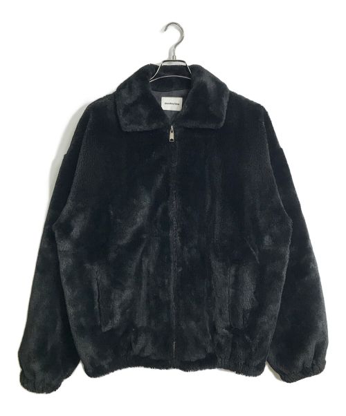 MONKEY TIME（モンキータイム）MONKEY TIME (モンキータイム) FAUX FUR ZIP BLSN ブルゾン ファージャケット ブラック サイズ:Lの古着・服飾アイテム