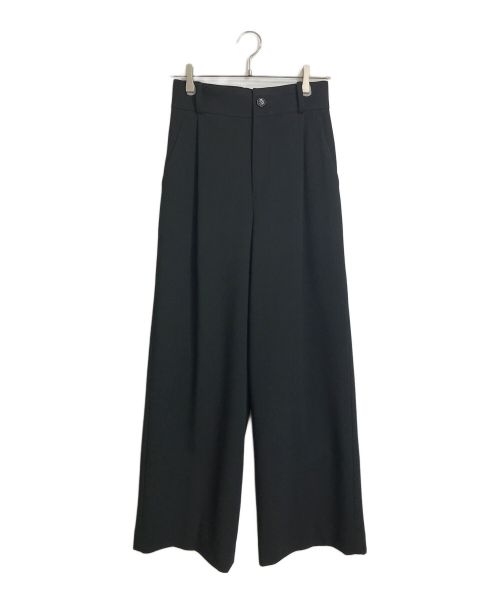 Lisiere（リジェール）Lisiere (リジェール) Wide Pants  ワイドパンツ　L'Appartement取扱　日本製 ブラック サイズ:36の古着・服飾アイテム