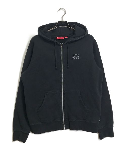 SUPREME（シュプリーム）Supreme (シュプリーム) WORLD FAMOUS ZIP UP HOODIE ブラック サイズ:Mの古着・服飾アイテム