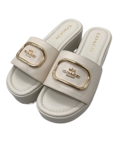 COACH（コーチ）COACH (コーチ) Eloise Leather Sandal アイボリー サイズ:US5B/EUR35.5の古着・服飾アイテム