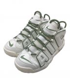 NIKEナイキ）の古着「MORE UPTEMPO SAIL OIL GREEN  エア モア アップテンポ」｜ホワイト×グリーン