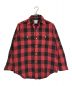 MADISON BLUE（マディソンブルー）の古着「Buffalo Plaid Hampton Shirts  バッファロープラッズハンプトンシャツ　長袖シャツ　チェックシャツ」｜レッド