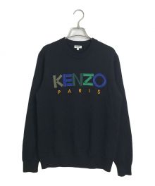 KENZO（ケンゾー）の古着「ロゴ刺繍ニット」｜ブラック