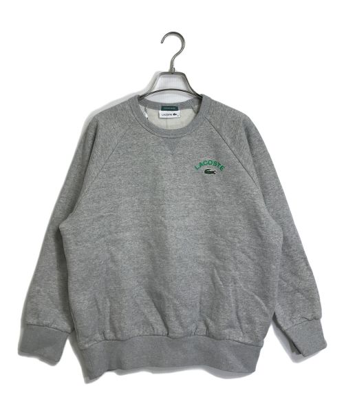 LACOSTE（ラコステ）LACOSTE (ラコステ) BEAMS BOY (ビームスボーイ) 別注 ロゴ クルーネック スウェット グレー サイズ:FREEの古着・服飾アイテム