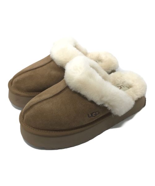 UGG（アグ）UGG (アグ) WOMENS DISQUETTE ディスケット スリッポン サンダル ミュール 厚底 ブラウン サイズ:24㎝　　UK5の古着・服飾アイテム