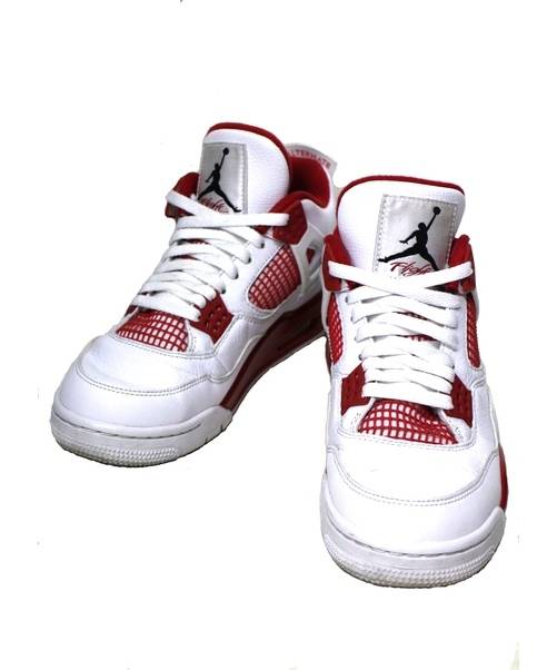 中古 古着通販 Nike Air Jordan ナイキ エアジョーダン ハイカットスニーカー ホワイト レッド サイズ 26 Air Jordan 4 Retro White ブランド 古着通販 トレファク公式 Trefac Fashion