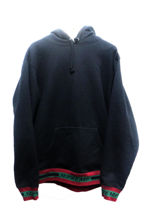 supreme striped rib hoodie