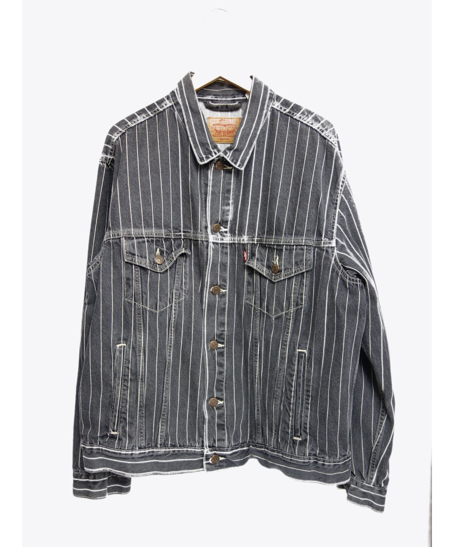 supreme levi's pinstripe