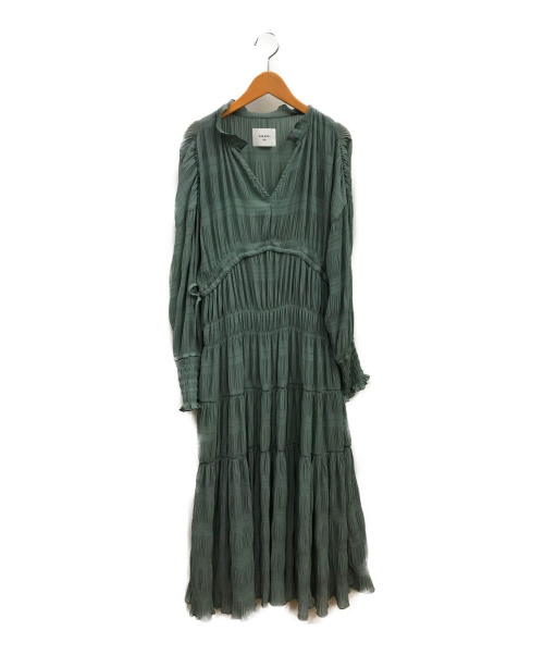 中古 古着通販 Ameri Vintage アメリビンテージ シャーリングプリーツドレスワンピース グリーン サイズ M Shirring Pleats Dress ブランド 古着通販 トレファク公式 Trefac Fashion