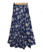 MARIHAマリハ）の古着「夜風のスカート/花柄/フレア」｜ブルー