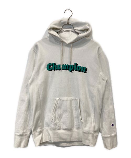 Champion REVERSE WEAVE（チャンピオン リバース ウィーブ）Champion REVERSE WEAVE (チャンピオンリバースウィーブ) プリントスウェット ホワイト サイズ:XLの古着・服飾アイテム