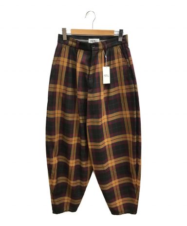 中古・古着通販】KIDILL (キディル) Two Tuck Wide Pants Green Check