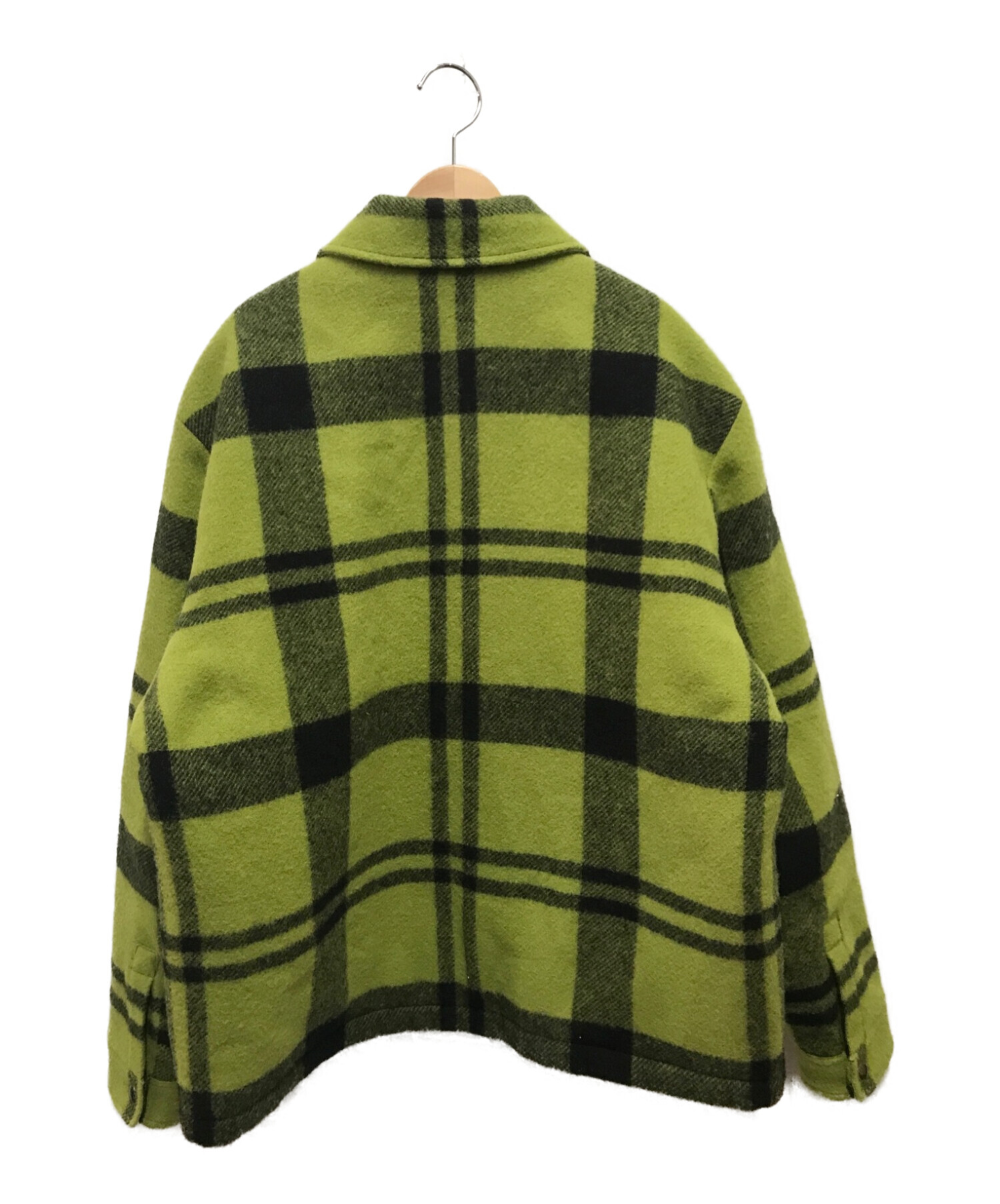 希少】ステューシー stussy×woolrich プレイドウールジャケット-