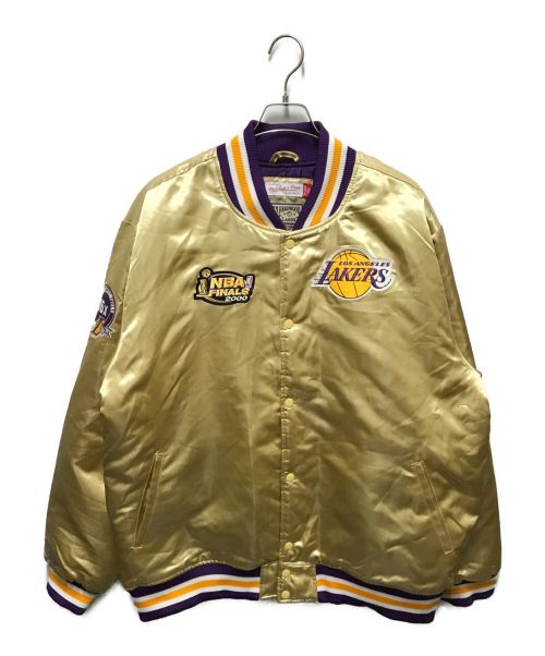 MITCHELL & NESS（ミッチェルアンドネス）MITCHELL & NESS (ミッチェルアンドネス) チャンピオンシップゲームサテンスタジャン ゴールド サイズ:3XLの古着・服飾アイテム