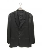 Yohji Yamamoto pour hommeヨウジヤマモト プールオム）の古着「シワギャバ後ろ裾フレアジャケット」｜ブラック