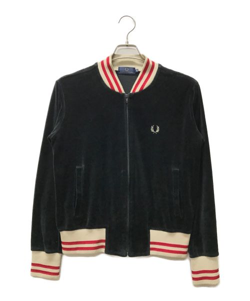 FRED PERRY（フレッドペリー）FRED PERRY (フレッドペリー) ベロアトラックジャケット ブラック サイズ:Sの古着・服飾アイテム