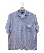 POLO RALPH LAURENポロ・ラルフローレン）の古着「半袖シルクリネンオープンカラーシャツ」｜ブルー