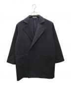 AURALEEオーラリー）の古着「LIGHT MELTON OVER COAT」｜ネイビー