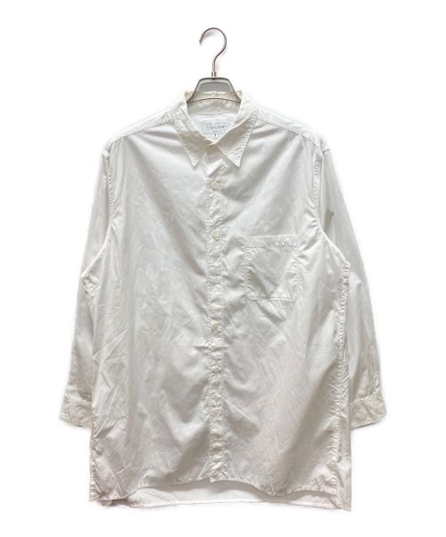 Yohji Yamamoto pour homme（ヨウジヤマモト プールオム）Yohji Yamamoto pour homme (ヨウジヤマモト プールオム) CHAIN STITCH BROAD CLASSIC BIG BLOUSE ホワイト サイズ:3の古着・服飾アイテム