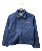 AT LASTアットラスト）の古着「SPORTS DENIM JACKET/スポーツデニムジャケット」｜ネイビー